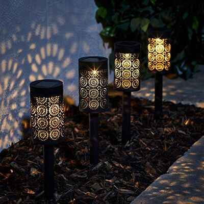 Lights4fun 8er Set Marokkanische LED Solarleuchten Garten Solar Gartenleuchten für Außen Solar Wegeleuchten Außen Wegbeleuchtung Außen Lights4fun 8er Set Marokkanische LED Solarleuchten Garten Solar Gartenleuchten für Außen Solar Wegeleuchten Außen Wegbeleuchtung Außen
