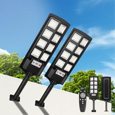 SENDALE Solar-Straßenlaternen für den Außenbereich, IP66 wasserdichtes LED-Sicherheitslicht, 6500 K Solar-Flutlichter, Dämmerung bis Morgendämmerung, mit Bewegungsmelder und Fernbedienung SENDALE Solar-Straßenlaternen für den Außenbereich, IP66 wasserdichtes LED-Sicherheitslicht, 6500 K Solar-Flutlichter, Dämmerung bis Morgendämmerung, mit Bewegungsmelder und Fernbedienung