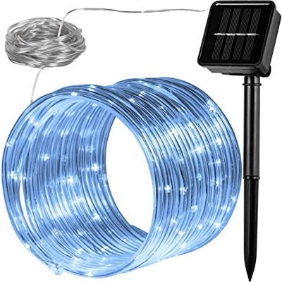 VOLTRONIC Solar Lichterschlauch 100 LEDs, innen und außen, IP44, 2 Leuchtmodi, Farbwahl, kaltweiß VOLTRONIC Solar Lichterschlauch 100 LEDs, innen und außen, IP44, 2 Leuchtmodi, Farbwahl, kaltweiß