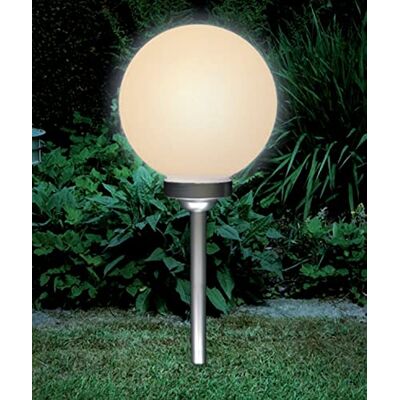 Bonetti Solar Gartenkugel für außen mit LED Beleuchtung, inkl. Erdspieß, 600 mAh Akku, Einschaltautomatik, Moderne und stylische Kugelleuchte (1, Ø 25 cm) Bonetti Solar Gartenkugel für außen mit LED Beleuchtung, inkl. Erdspieß, 600 mAh Akku, Einschaltautomatik, Moderne und stylische Kugelleuchte (1, Ø 25 cm)