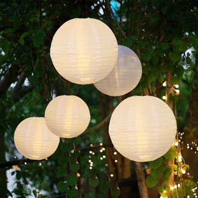 hellum LED Lampions außen warmweiß 5x, mit Fernbedienung Batterie Ø30cm LED Lampions wetterfest für Hochzeitsdeko, Gartenparty, Balkon, Lampions outdoor weiß, Lampions outdoor 5xØ30cm 150971 hellum LED Lampions außen warmweiß 5x, mit Fernbedienung Batterie Ø30cm LED Lampions wetterfest für Hochzeitsdeko, Gartenparty, Balkon, Lampions outdoor weiß, Lampions outdoor 5xØ30cm 150971