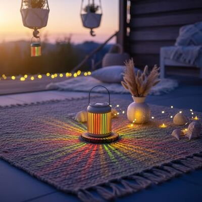 Northpoint LED Solar Gartenleuchte 2er-Set Tischleuchte mit Regenbogeneffekt Solarleuchte außen mit Dämmerungssensor IP44 wetterfest warmweiß 3000K tragbar hängbar Balkon Terrasse Northpoint LED Solar Gartenleuchte 2er-Set Tischleuchte mit Regenbogeneffekt Solarleuchte außen mit Dämmerungssensor IP44 wetterfest warmweiß 3000K tragbar hängbar Balkon Terrasse