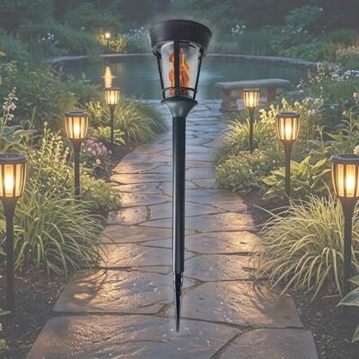 BOLD 1x LED Solarfackel außen Solarlampen für Garten mit Flammeneffekt BOLD 1x LED Solarfackel außen Solarlampen für Garten mit Flammeneffekt