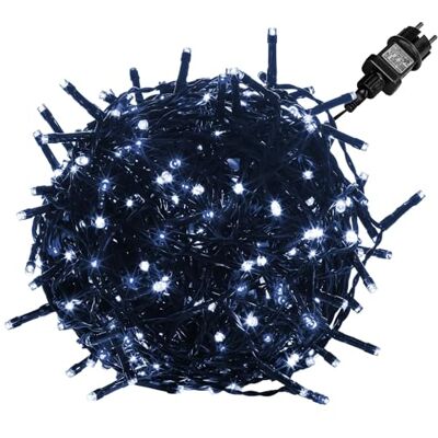 VOLTRONIC LED Lichterkette, IP44, Modell- und Farbwahl, 200 LEDs, Grünes Kabel, kaltweiß VOLTRONIC LED Lichterkette, IP44, Modell- und Farbwahl, 200 LEDs, Grünes Kabel, kaltweiß