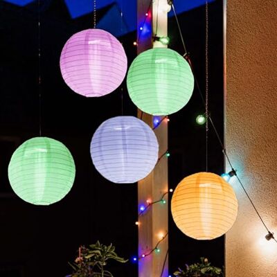 hellum LED Lampions außen wetterfest 5x bunt, Fernbedienung Batterie Ø30cm LED Lampions bunt dimmbar für Hochzeitsdeko, Gartenparty, Balkon, Lampions outdoor mit versch. Funktionen 5xØ30cm 150384 hellum LED Lampions außen wetterfest 5x bunt, Fernbedienung Batterie Ø30cm LED Lampions bunt dimmbar für Hochzeitsdeko, Gartenparty, Balkon, Lampions outdoor mit versch. Funktionen 5xØ30cm 150384