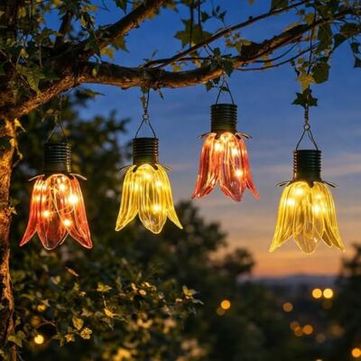 Festive Lights 4er Set Tulpen Laternen Solar Outdoor Solarleuchten Blumen Laterne Hängelaterne Solar Laterne hängend solarbetriebene Gartenleuchten für Außen Gartenbeleuchtung Deko (4 Solar Tulpen) Festive Lights 4er Set Tulpen Laternen Solar Outdoor Solarleuchten Blumen Laterne Hängelaterne Solar Laterne hängend solarbetriebene Gartenleuchten für Außen Gartenbeleuchtung Deko (4 Solar Tulpen)