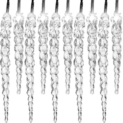 VOLTRONIC 40 LEDs Lichterkette Eiszapfen, innen und außen, IP44, Modell- und Farbwahl, kalt-weiß VOLTRONIC 40 LEDs Lichterkette Eiszapfen, innen und außen, IP44, Modell- und Farbwahl, kalt-weiß