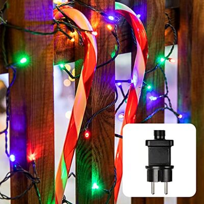 hellum LED Lichterkette outdoor mit Trafo, 40 LED bunt, beleuchtet 3,90m Lichterkette bunt mit grünem Kabel, Weihnachtsbeleuchtung außen für Weihnachtsbaum, Garten, Balkon, Terrasse <59lm 560497 hellum LED Lichterkette outdoor mit Trafo, 40 LED bunt, beleuchtet 3,90m Lichterkette bunt mit grünem Kabel, Weihnachtsbeleuchtung außen für Weihnachtsbaum, Garten, Balkon, Terrasse <59lm 560497