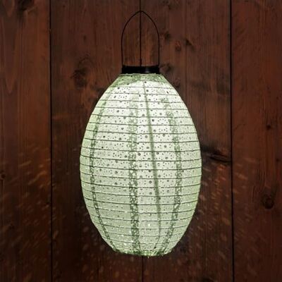 Spetebo LED Solar Lampion oval grün aus Polyester 32 cm Garten Deko Beleuchtung warm weiß Solarleuchte Laterne Leuchtkugel Dekoleuchte Partylicht für Außen wetterfest Spetebo LED Solar Lampion oval grün aus Polyester 32 cm Garten Deko Beleuchtung warm weiß Solarleuchte Laterne Leuchtkugel Dekoleuchte Partylicht für Außen wetterfest
