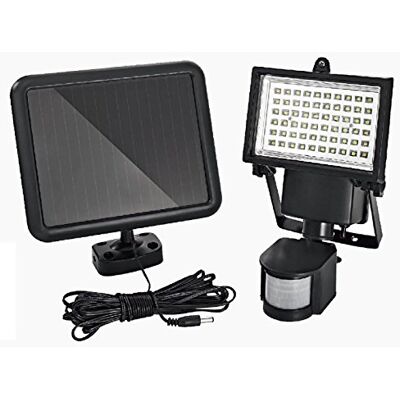 Trango 60 SMD LED Solarstrahler IP44 TGSOL-YF60 I Solar Wandleuchte I Solar Fluter Strahler inkl. Automatik ON/OFF durch Bewegungsmelder & Helligkeitssensor I Solarleuchte Trango 60 SMD LED Solarstrahler IP44 TGSOL-YF60 I Solar Wandleuchte I Solar Fluter Strahler inkl. Automatik ON/OFF durch Bewegungsmelder & Helligkeitssensor I Solarleuchte