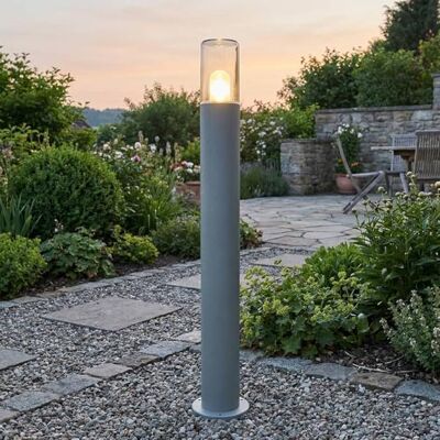 Easylight Wegeleuchte außen Grau 80 cm, Pollerleuchte Aluguss, E27, IP44 H 80 cm, Ø 8,9 cm, Sockel Ø 13,5 cm, 1x E27 max. 60 W, Aluguss, Schirm Kunststoff, IP44, 230 V, ohne Leuchtmittel Easylight Wegeleuchte außen Grau 80 cm, Pollerleuchte Aluguss, E27, IP44 H 80 cm, Ø 8,9 cm, Sockel Ø 13,5 cm, 1x E27 max. 60 W, Aluguss, Schirm Kunststoff, IP44, 230 V, ohne Leuchtmittel