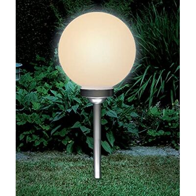 Bonetti Solar Gartenkugel für außen mit LED Beleuchtung, inkl. Erdspieß, 600 mAh Akku, Einschaltautomatik, Moderne und stylische Kugelleuchte (2, Ø 30 cm) Bonetti Solar Gartenkugel für außen mit LED Beleuchtung, inkl. Erdspieß, 600 mAh Akku, Einschaltautomatik, Moderne und stylische Kugelleuchte (2, Ø 30 cm)