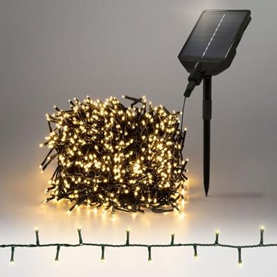 ECD Germany Solar Lichterkette Aussen 16m 800 LED Warmweiß, Weihnachtsbeleuchtung Outdoor, IP44 Wetterfest, 13 Modi & Timer Solarlichterkette mit Fernbedienung, Außenlichterkette Deko für Weihnachten ECD Germany Solar Lichterkette Aussen 16m 800 LED Warmweiß, Weihnachtsbeleuchtung Outdoor, IP44 Wetterfest, 13 Modi & Timer Solarlichterkette mit Fernbedienung, Außenlichterkette Deko für Weihnachten