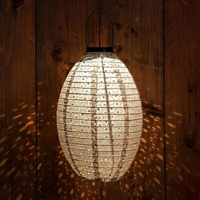 Spetebo LED Solar Lampion oval grau aus Polyester 32 cm Garten Deko Beleuchtung warm weiß Solarleuchte Laterne Leuchtkugel Dekoleuchte Partylicht für Außen wetterfest Spetebo LED Solar Lampion oval grau aus Polyester 32 cm Garten Deko Beleuchtung warm weiß Solarleuchte Laterne Leuchtkugel Dekoleuchte Partylicht für Außen wetterfest