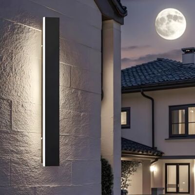 ZTWLEED LED Wandleuchte Aussen,16W/80CM Lange Aussenlampe Wand IP65 Wasserdicht,Naturweiß 4000K Außenwandleuchten für Gärten Villa Korridor Terrassenbeleuchtung, 110-240V,Schwarz ZTWLEED LED Wandleuchte Aussen,16W/80CM Lange Aussenlampe Wand IP65 Wasserdicht,Naturweiß 4000K Außenwandleuchten für Gärten Villa Korridor Terrassenbeleuchtung, 110-240V,Schwarz