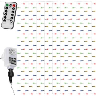VOLTRONIC LED Lichtervorhang, innen und außen, IP44, Fernbedienung, Größen- und Farbwahl, 3x3 m 300 LEDs, bunt VOLTRONIC LED Lichtervorhang, innen und außen, IP44, Fernbedienung, Größen- und Farbwahl, 3x3 m 300 LEDs, bunt
