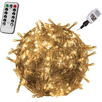 VOLTRONIC LED Lichterkette, IP44, Modell- und Farbwahl, 600 LEDs, Transparentes Kabel, warmweiß, Fernbedienung VOLTRONIC LED Lichterkette, IP44, Modell- und Farbwahl, 600 LEDs, Transparentes Kabel, warmweiß, Fernbedienung