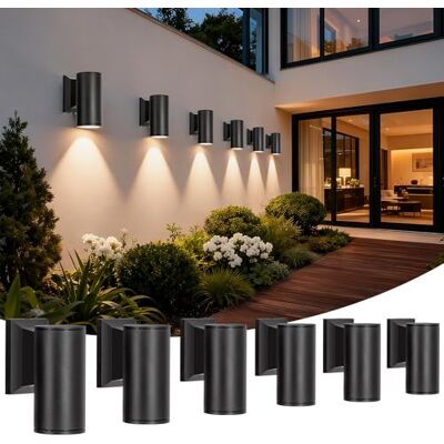 Aigostar LED Wandleuchte GU10 Aluminium Außenwandleuchte Wasserdicht Außenleuchte Außenlampe Wandspot für Innen und Außen, Schwarz, 6 Stücke(Keine Glühbirne) Aigostar LED Wandleuchte GU10 Aluminium Außenwandleuchte Wasserdicht Außenleuchte Außenlampe Wandspot für Innen und Außen, Schwarz, 6 Stücke(Keine Glühbirne)