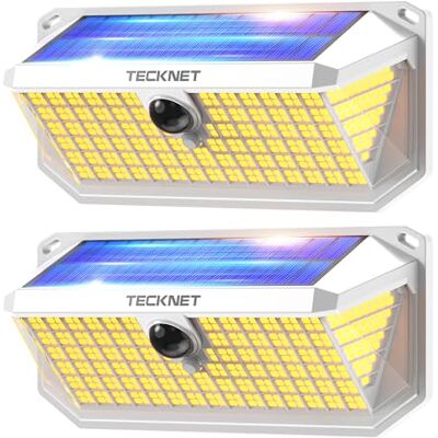 TECKNET Außenlampe mit Bewegungsmelder,416 LED Solarlicht,2 Stück 300°Superhelle LED Solarleuchten für Außen,IP66 wasserdichte Solar Lampe für Garten,Wand,und Outdoor Beleuchtung TECKNET Außenlampe mit Bewegungsmelder,416 LED Solarlicht,2 Stück 300°Superhelle LED Solarleuchten für Außen,IP66 wasserdichte Solar Lampe für Garten,Wand,und Outdoor Beleuchtung