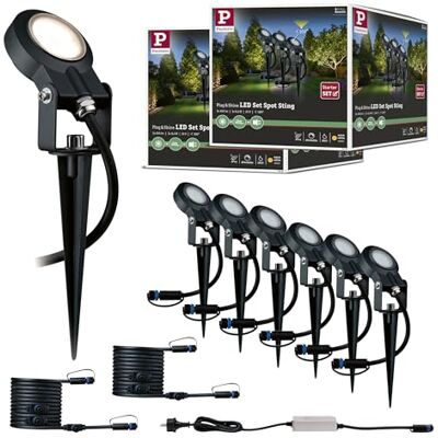 Paulmann 5217 Set Plug & Shine LED Gartenstrahler Sting 6er-Set IP67 rund 52 mm 3000K 6x6,4W 6x270lm 230/24V Anthrazit Aluminium Paulmann 5217 Set Plug & Shine LED Gartenstrahler Sting 6er-Set IP67 rund 52 mm 3000K 6x6,4W 6x270lm 230/24V Anthrazit Aluminium