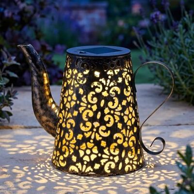 Spetebo LED Solar Leuchte Metall Gießkanne 19 x 14 cm Vintage Deko Garten Lampe in Rost Optik Outdoor Laterne nostalgisch antik beleuchtet Spetebo LED Solar Leuchte Metall Gießkanne 19 x 14 cm Vintage Deko Garten Lampe in Rost Optik Outdoor Laterne nostalgisch antik beleuchtet