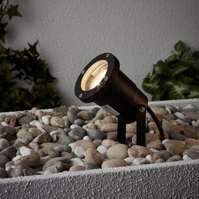 Lightbox LED Outdoor Wege Strahler mit warmweißer Lichtfarbe (3000 K) 16 LED Gartenspieß mit warmweißem Licht Spritzwassergeschützter Gartenstrahler mit schwenkbarem Kopf Aluminium/Glas Schwarz Lightbox LED Outdoor Wege Strahler mit warmweißer Lichtfarbe (3000 K) 16 LED Gartenspieß mit warmweißem Licht Spritzwassergeschützter Gartenstrahler mit schwenkbarem Kopf Aluminium/Glas Schwarz