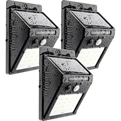 Trango 3er Pack SOL-YF16 LED Solar Wandstrahler IP54 *GREEN* Wandleuchte, Solar Wandlampe mit Bewegungsmelder Außenleuchte, Solarlampen mit Bewegungssensor Außenwandlampe Strahler Trango 3er Pack SOL-YF16 LED Solar Wandstrahler IP54 *GREEN* Wandleuchte, Solar Wandlampe mit Bewegungsmelder Außenleuchte, Solarlampen mit Bewegungssensor Außenwandlampe Strahler