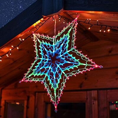 Festive Lights LED-Stern Silhouette, mit 100 Weißen LEDs und Multifunktions-Controller für innen/außen (Mehrfarbig) Festive Lights LED-Stern Silhouette, mit 100 Weißen LEDs und Multifunktions-Controller für innen/außen (Mehrfarbig)