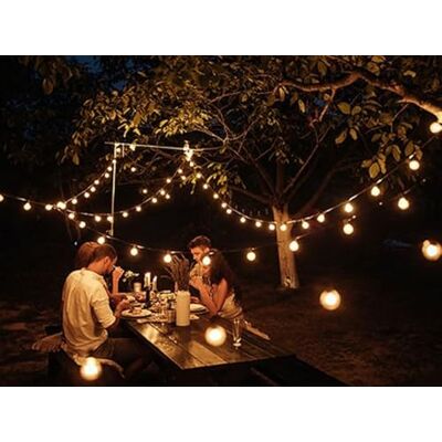 BEPER P207ILO500 Solar-LED-Lichterkette für den Garten, 10 LED-Birnen, Seilkabel, Vintage, integrierter Lichtsensor, 4 Meter BEPER P207ILO500 Solar-LED-Lichterkette für den Garten, 10 LED-Birnen, Seilkabel, Vintage, integrierter Lichtsensor, 4 Meter