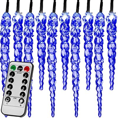 VOLTRONIC 40 LEDs Lichterkette Eiszapfen, innen und außen, IP44, Modell- und Farbwahl, blau, Fernbedienung VOLTRONIC 40 LEDs Lichterkette Eiszapfen, innen und außen, IP44, Modell- und Farbwahl, blau, Fernbedienung