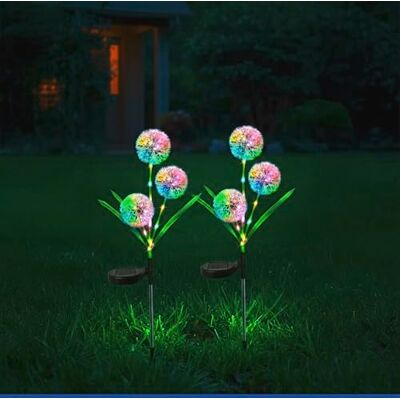 Maximex Solar LED Gartenstecker Pusteblume, 2er Set, LEDs in 5 Farben, 2 Lichtmodi, Dämmerungssensor, wetterfest, Solar Gartenbeleuchtung für Beete und Pflanzkübel, 9 x 75 cm, Polyester/Metall Maximex Solar LED Gartenstecker Pusteblume, 2er Set, LEDs in 5 Farben, 2 Lichtmodi, Dämmerungssensor, wetterfest, Solar Gartenbeleuchtung für Beete und Pflanzkübel, 9 x 75 cm, Polyester/Metall