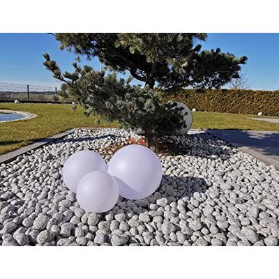 Trango 3er Set SO-202025 IP44 LED-Solarleuchte in 2x 20 & 1x 25cm Durchmesser Weiß matt 3000K warmweiß LED & RGB Farbwechsel LED *SNOWY* Solarkugel Leuchtkugel, Außenleuchte, Kugellampe Gartenleuchte Trango 3er Set SO-202025 IP44 LED-Solarleuchte in 2x 20 & 1x 25cm Durchmesser Weiß matt 3000K warmweiß LED & RGB Farbwechsel LED *SNOWY* Solarkugel Leuchtkugel, Außenleuchte, Kugellampe Gartenleuchte