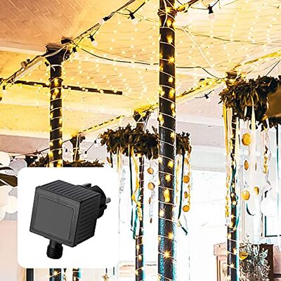 hellum Lichternetz außen, 3x3m, warmweiße LED für Gartenparty, Trafo Lichtervorhang 200 LED Kabel weiß, Lichterkette Netz außen für Balkon, Hauswand, Pavillon, Hochzeit, Weihnachten <59lm 565362 hellum Lichternetz außen, 3x3m, warmweiße LED für Gartenparty, Trafo Lichtervorhang 200 LED Kabel weiß, Lichterkette Netz außen für Balkon, Hauswand, Pavillon, Hochzeit, Weihnachten <59lm 565362