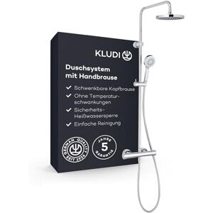 Kludi X3 Duschsystem - Thermostat, 20cm Regen & Handbrause Kludi X3 Duschsystem - Thermostat, 20cm Regen & Handbrause