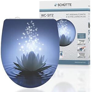 Schütte WC-Sitz Duroplast HG WATER LILY Hochglänzender Toilettensitz mit Absenkautomatik, Schnellverschluss für die einfache Reinigung, max. Belastung der Klobrille 150 kg, Motiv 82582 Schütte WC-Sitz Duroplast HG WATER LILY Hochglänzender Toilettensitz mit Absenkautomatik, Schnellverschluss für die einfache Reinigung, max. Belastung der Klobrille 150 kg, Motiv 82582