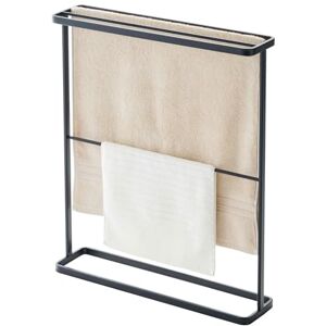 YAMAZAKI Tower Handtuchständer aus Stahl freistehend, Badezimmer, für Hantücher/Badematte, schmal, modern 15 x 65 x 75 cm, Japanisches Design, schwarz YAMAZAKI Tower Handtuchständer aus Stahl freistehend, Badezimmer, für Hantücher/Badematte, schmal, modern 15 x 65 x 75 cm, Japanisches Design, schwarz