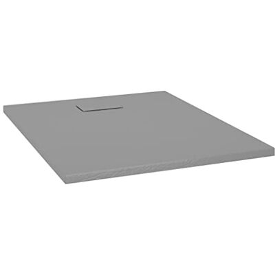 vidaXL Duschwanne Niedrige Schwelle Duschtasse Brausewanne Brausetasse Duschbecken Dusche Wanne Bad Badezimmer SMC mit Harz Grau 100x80cm vidaXL Duschwanne Niedrige Schwelle Duschtasse Brausewanne Brausetasse Duschbecken Dusche Wanne Bad Badezimmer SMC mit Harz Grau 100x80cm