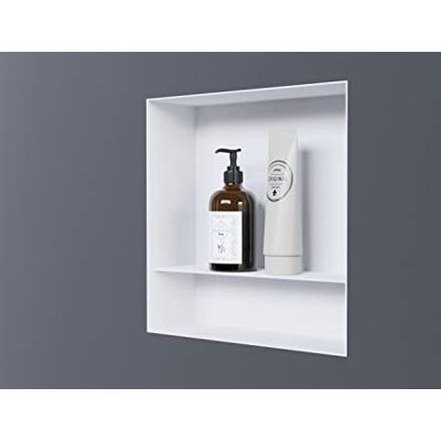 Bernstein Wandnische aus Edelstahl NT303010X randlos mit Ablagefach -30 x 30 x 10 cm Einbauregal, befliesbare Wandnische mit Flexibler Einbau- Ideale Duschablage Farbe:Weiß Bernstein Wandnische aus Edelstahl NT303010X randlos mit Ablagefach -30 x 30 x 10 cm Einbauregal, befliesbare Wandnische mit Flexibler Einbau- Ideale Duschablage Farbe:Weiß