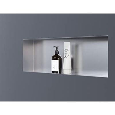 Bernstein Wandnische aus Edelstahl NT206010X randlos -20 x 60 x 10 cm Einbauregal, befliesbare Wandnische mit Flexibler Einbau- Ideale Duschablage Farbe:Edelstahl gebürstet Bernstein Wandnische aus Edelstahl NT206010X randlos -20 x 60 x 10 cm Einbauregal, befliesbare Wandnische mit Flexibler Einbau- Ideale Duschablage Farbe:Edelstahl gebürstet