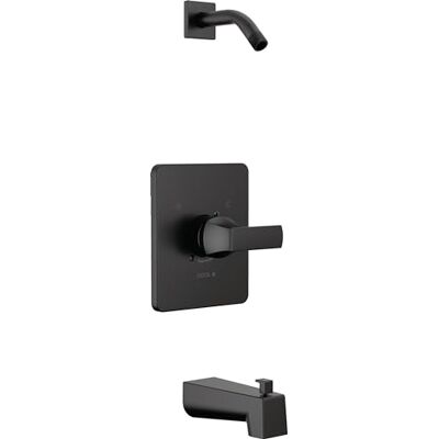 DELTA Faucet Velum 14 Serie Einzelfunktions-schwarzes Wannen- und Duscharmatur-Set, Ventilverkleidungsset, Duschgriff, -Duschverkleidungsset, Mattschwarz T14437-BLLHD (Duschkopf und Ventil nicht DELTA Faucet Velum 14 Serie Einzelfunktions-schwarzes Wannen- und Duscharmatur-Set, Ventilverkleidungsset, Duschgriff, -Duschverkleidungsset, Mattschwarz T14437-BLLHD (Duschkopf und Ventil nicht