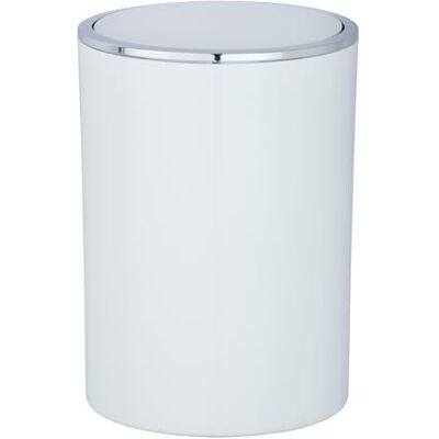 WENKO Kosmetikeimer Mod. Inca 5 Liter Abfallbehälter mit Deckel für Gäste-WC Badezimmer Mülleimer Kunststoff BPA-frei Weiß Ø 18,5 x 25,5 cm WENKO Kosmetikeimer Mod. Inca 5 Liter Abfallbehälter mit Deckel für Gäste-WC Badezimmer Mülleimer Kunststoff BPA-frei Weiß Ø 18,5 x 25,5 cm