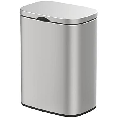 WENKO Wand-Kosmetikeimer Mod. Sare 5 ltr., Mülleimer mit Deckel und Absenkautomatik, Badezimmer-Eimer aus rostfreiem Edelstahl mit Anti-Fingerprint, Befestigung ohne bohren, 21,5 x 29,5 x 19 cm WENKO Wand-Kosmetikeimer Mod. Sare 5 ltr., Mülleimer mit Deckel und Absenkautomatik, Badezimmer-Eimer aus rostfreiem Edelstahl mit Anti-Fingerprint, Befestigung ohne bohren, 21,5 x 29,5 x 19 cm