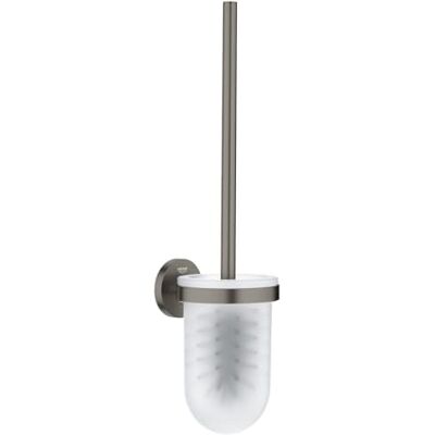 Grohe Start, Toilettenbürstenset WC ohne Bohren (Toilettenbürste mit Halter, zum Kleben oder Bohren geeignet, mit Schrauben und Dübel, Kleber separat kaufen), Hard Graphite, anthrazit, 41185AL0 Grohe Start, Toilettenbürstenset WC ohne Bohren (Toilettenbürste mit Halter, zum Kleben oder Bohren geeignet, mit Schrauben und Dübel, Kleber separat kaufen), Hard Graphite, anthrazit, 41185AL0