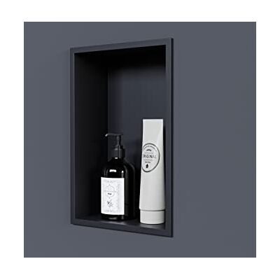 Bernstein Wandnische aus Edelstahl NT203010X 20 x 30 x 10 cm (B x H x T) Einbauregal, Flexibler Einbau- Ideale Duschablage Farbe:Schwarz Bernstein Wandnische aus Edelstahl NT203010X 20 x 30 x 10 cm (B x H x T) Einbauregal, Flexibler Einbau- Ideale Duschablage Farbe:Schwarz