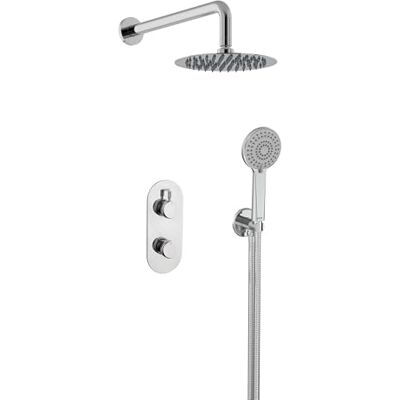 Bristan Molida Verdecktes Thermostat-Duschset mit zwei Ausgängen, Safe Touch-Technologie, Chrom-Finish Bristan Molida Verdecktes Thermostat-Duschset mit zwei Ausgängen, Safe Touch-Technologie, Chrom-Finish