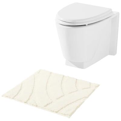 REDBEST WC-Vorlage Napa grafisches Muster Creme Größe 50x50 cm Hoch-Tief-Struktur, pflegeleicht, strapazierfähig, schnell trocknend, rutschhemmend, für Fußbodenheizung geeignet REDBEST WC-Vorlage Napa grafisches Muster Creme Größe 50x50 cm Hoch-Tief-Struktur, pflegeleicht, strapazierfähig, schnell trocknend, rutschhemmend, für Fußbodenheizung geeignet