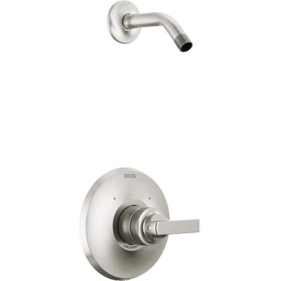 DELTA Faucet Tetra 14 Serie Einzelfunktion gebürstetes Nickel Duschventil-Verkleidungsset, Duschgriff, -Duschverkleidungsset, Lumicoat Edelstahl T14289-SS-PR-LHD (Duschkopf und Ventil separat DELTA Faucet Tetra 14 Serie Einzelfunktion gebürstetes Nickel Duschventil-Verkleidungsset, Duschgriff, -Duschverkleidungsset, Lumicoat Edelstahl T14289-SS-PR-LHD (Duschkopf und Ventil separat