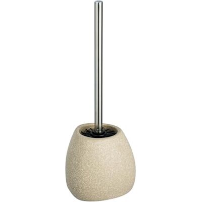 WENKO Keramik WC-Garnitur Mod. Pion hygienische Silikonbürste selbstreinigend in dreieckiger Form für Bad und Gäste-WC Maße 12,5 x 38,5 x 12 cm Farbe beige WENKO Keramik WC-Garnitur Mod. Pion hygienische Silikonbürste selbstreinigend in dreieckiger Form für Bad und Gäste-WC Maße 12,5 x 38,5 x 12 cm Farbe beige