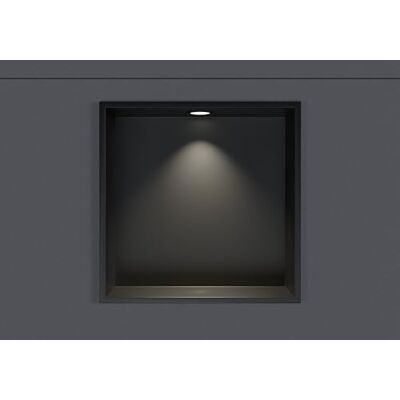Bernstein ® Wandnische aus Edelstahl NT203010X mit LED-Beleuchtung– 20 x 30 x 10 cm – Duschablage für Bad-Utensilien – Duschnische mit Rahmen Schwarz LED-Einbaurahmen in Schwarz matt Bernstein ® Wandnische aus Edelstahl NT203010X mit LED-Beleuchtung– 20 x 30 x 10 cm – Duschablage für Bad-Utensilien – Duschnische mit Rahmen Schwarz LED-Einbaurahmen in Schwarz matt