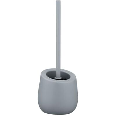WENKO WC-Garnitur Mod. Badi, Badaccessoire aus hochwertiger Keramik mit Matter Oberfläche, inkl. WC-Bürste mit Ø 7,5 cm Silikon-Bürstenkopf in Schwarz mit Antihaft-Wirkung, Ø 13,5 x 38 cm, Grau WENKO WC-Garnitur Mod. Badi, Badaccessoire aus hochwertiger Keramik mit Matter Oberfläche, inkl. WC-Bürste mit Ø 7,5 cm Silikon-Bürstenkopf in Schwarz mit Antihaft-Wirkung, Ø 13,5 x 38 cm, Grau